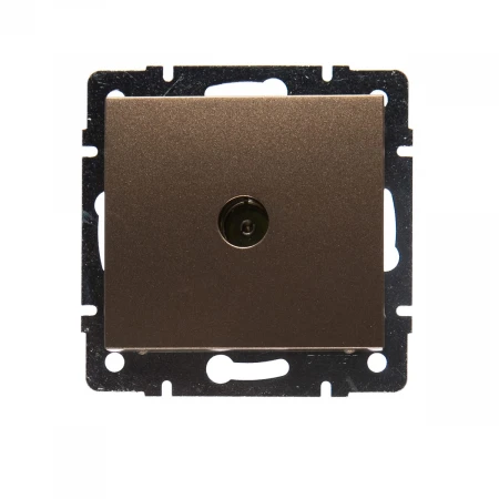 ТВ-розетка проходная Lezard Rain бронза 703-3188-129