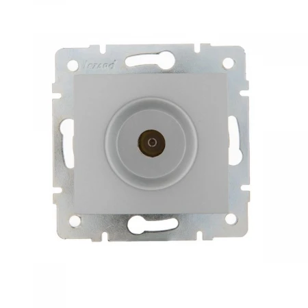 ТВ-розетка проходная Lezard Karina серебро 707-4388-129