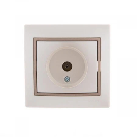 ТВ-розетка оконечная Lezard Mira белый жемчуг с кор. вст. 701-3031-130