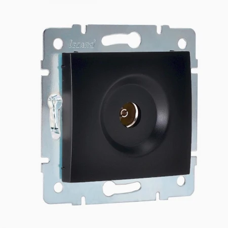 ТВ-розетка проходная Lezard Karina черная 707-4288-129