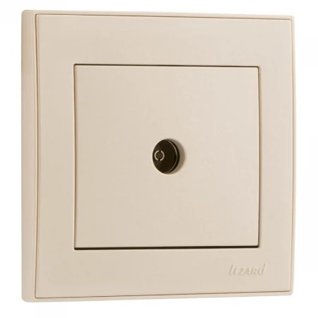 ТВ-розетка проходная Lezard Rain белый жемчуг 703-3030-129