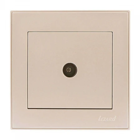 ТВ-розетка оконечная Lezard Rain кремовая 703-0303-130