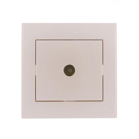 ТВ-розетка оконечная Lezard Rain белый жемчуг 703-3030-130