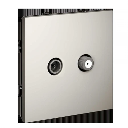 Розетка телевизионнная встраиваемая Voltum S70 оконечная TV+SAT, (кашемир) VLS060403