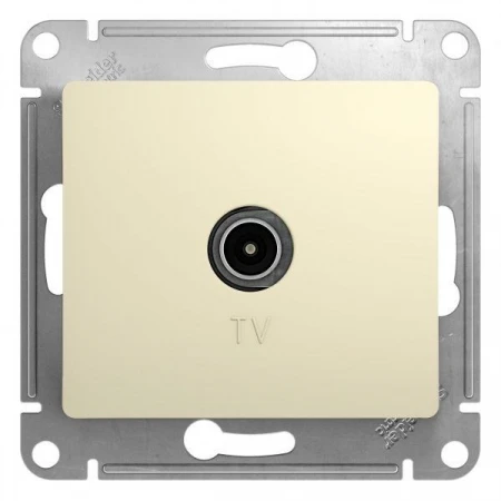 ТВ-розетка проходная Systeme Electric Glossa бежевая GSL000292