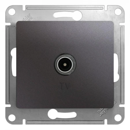 ТВ-розетка Systeme Electric Glossa графит GSL001393