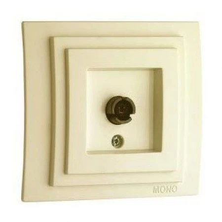 ТВ-розетка концевая Mono Electric Larissa экран крем 103-171705-138