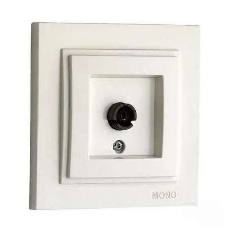 ТВ-розетка концевая Mono Electric Despina экран слоновая кость 102-010005-138