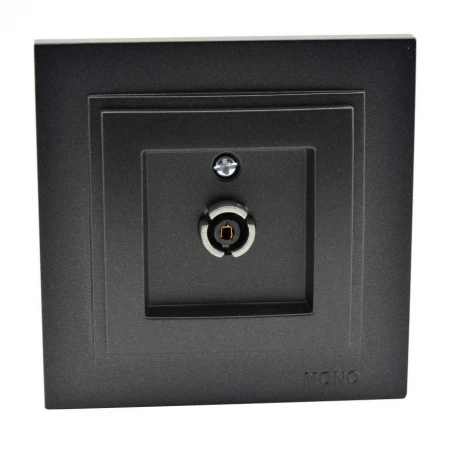 ТВ-розетка концевая Mono Electric Despina экран графит 102-202005-138