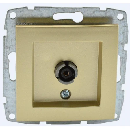 ТВ-розетка проходная Mono Electric Despina/Larissa универсальная экран титан 500-002205-137