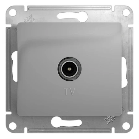 ТВ-розетка оконечная Systeme Electric Glossa алюминий GSL000391