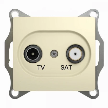 ТВ-розетка оконечная TV/SAT Systeme Electric Glossa бежевая GSL000297