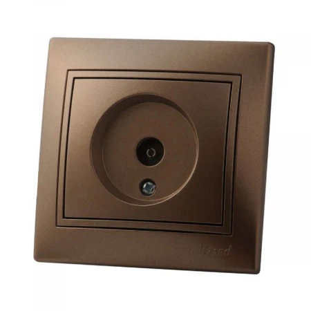 ТВ-розетка проходная Lezard Mira коричневая 701-3131-129