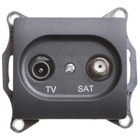 ТВ-розетка оконечная TV/SAT Systeme Electric Glossa антрацит GSL000797