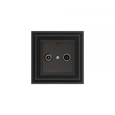 ТВ-розетка оконечная TV/R Liregus Retro черный матовый 29-228