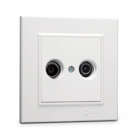 Розетка тv и радио проходной7 db Makel Karea 56001060