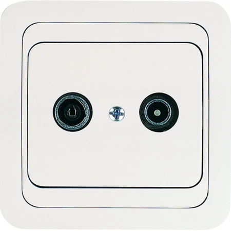 Розетка тv и радио концевая 1,5 db Makel Mimoza 12065