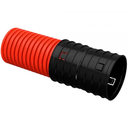 Труба гофрированная двустенная ПНД d=140мм красная (50м) IEK CTG12-140-K04-050-R