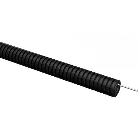 ELASTA Труба гофрированная ПВХ d=20мм с зондом черная (100м) IEK ET-TG21-121-020-100-K02