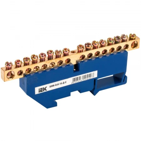 Шина N "ноль" на DIN-изол ШНИ-6х9-16-Д-С IEK YNN10-69-16D-K07