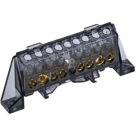 TEKFOR Шина N "ноль" в комбинированном DIN-изоляторе "Стойка" 8х12-(4+4)-Ч IEK TF-NN20-44-DP-K02