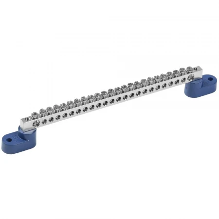 Шина N "ноль" на двух угловых изоляторах с никелевым покрытием ШНИ-6х9-24-У2-С IEK YNN10-24-C2-K07-N