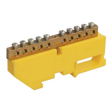 Шина PE "земля" на DIN-изол ШНИ-8х12-22-Д-Ж IEK YNN10-812-22D-K05