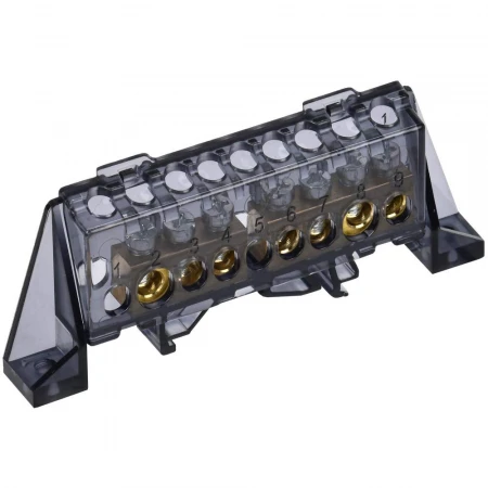 TEKFOR Шина N "ноль" в комбинированном DIN-изоляторе "Стойка" 8х12-(3+4)-Ч IEK TF-NN20-34-DP-K02