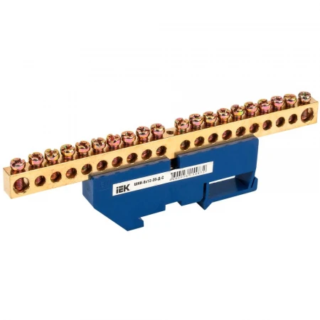 Шина N "ноль" на DIN-изол ШНИ-8х12-20-Д-С IEK YNN10-812-20D-K07