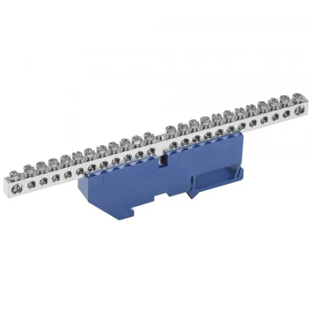 Шина N "ноль" на DIN-изоляторе с никелевым покрытием ШНИ-6х9-24-Д-С IEK YNN10-24-D-K07-N