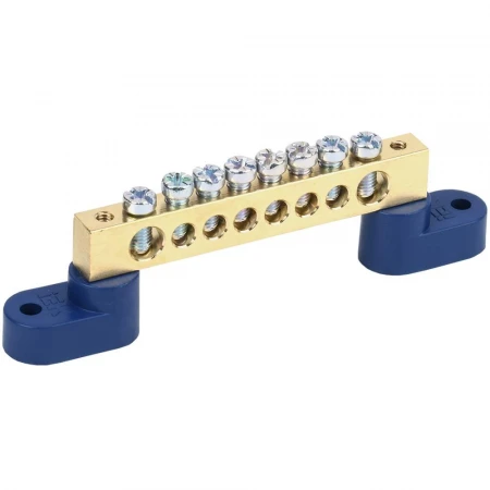 Шина N "ноль" на двух угловых изоляторах ШНИ-8х12-8-У2-С IEK YNN10-812-8C2-K07