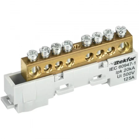 TEKFOR Шина L "фаза" неизолированная на универсальном держателе 8х12-8-Ср IEK TF-NN20-08-DL-K03