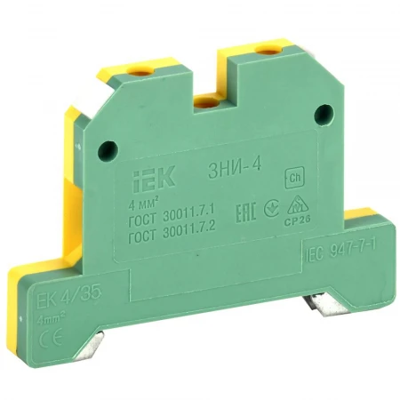 Зажим наборный ЗНИ-4PEN 4мм2 (JXB-земля) IEK YZN20-004-K52