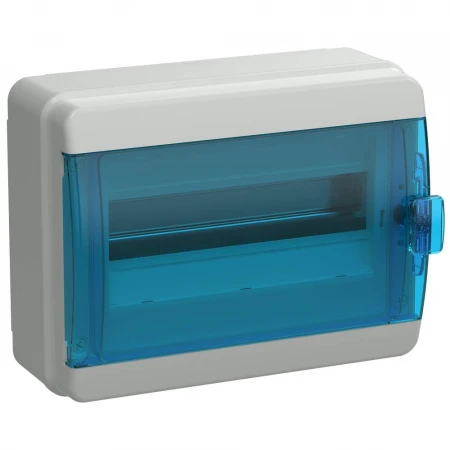 TEKFOR Корпус пластиковый КМПн-12 IP65 синяя прозрачная дверь IEK TF5-KP72-N-12-65-K03-K07