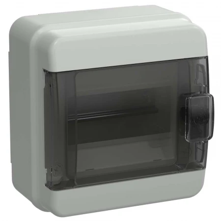 TEKFOR Корпус пластиковый КМПн-6 IP65 черная прозрачная дверь IEK TF5-KP72-N-06-65-K03-K02