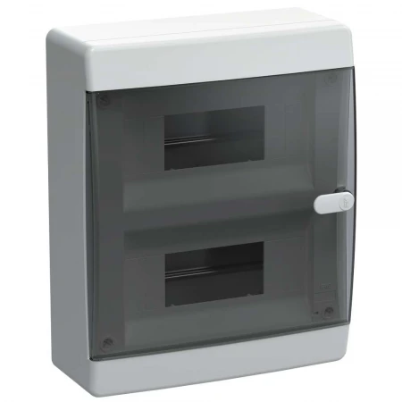 UNION Compact Корпус пластиковый ЩРН-П-18 IP41 черная прозрачная дверь IEK UIC-KP12-N-18-41-K01