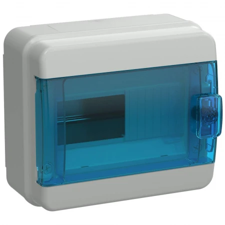 TEKFOR Корпус пластиковый КМПн-8 IP65 синяя прозрачная дверь IEK TF5-KP72-N-08-65-K03-K07