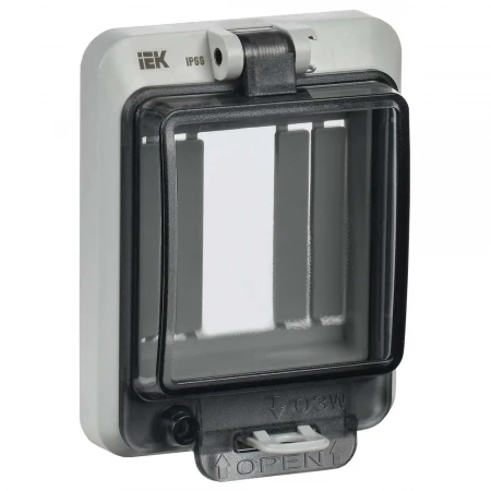 Крышка защитная для выреза в шкафу пластик 3 модуля IP66 IEK YWP10-03-66