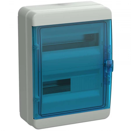 TEKFOR Корпус пластиковый КМПн-24 IP65 синяя прозрачная дверь IEK TF5-KP72-N-24-65-K03-K07