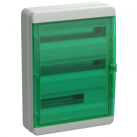 TEKFOR Корпус пластиковый КМПн-54 IP65 зеленая прозрачная дверь IEK TF5-KP72-N-54-65-K03-K06