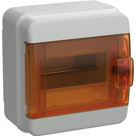 TEKFOR Корпус пластиковый КМПн-6 IP65 оранжевая прозрачная дверь IEK TF5-KP72-N-06-65-K03-K09