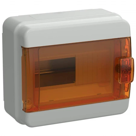 TEKFOR Корпус пластиковый КМПн-8 IP65 оранжевая прозрачная дверь IEK TF5-KP72-N-08-65-K03-K09