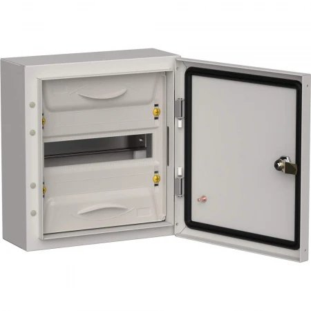 TITAN 5 Корпус металлический ЩРн-12 (1х12) 335х310х140мм IP54 серый IEK TI5-50-N-012-54-7035