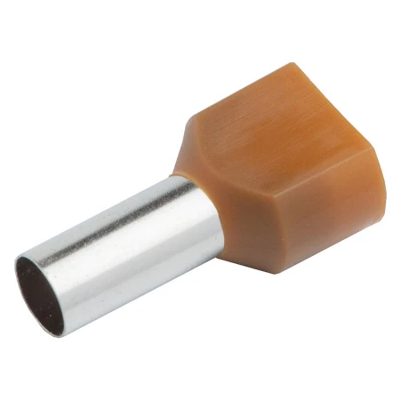 Наконечник-гильза General НГИ2 GNGI-E2-2x1,5-8-50 Коричневый, 50 штук