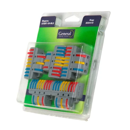 GTER7-39-BL5 Клемма универсальная монтажная разветвительная General 3х9 проводов, блистер 5шт