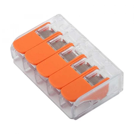 General GTER4-05 Клемма универсальная монтажная 5-проводная, прозрачная компактная, 50/2500