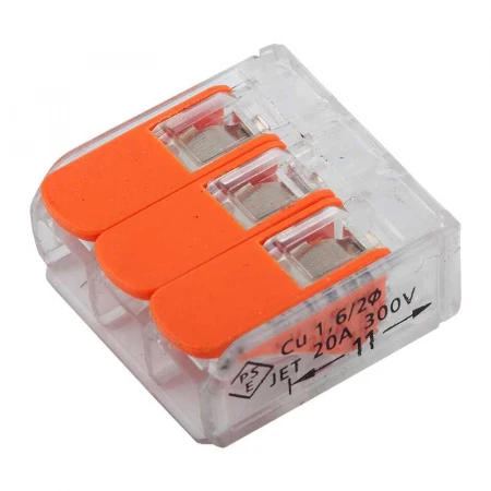 GTER4-03 General Клемма универсальная монтажная 3-проводная, прозрачная компактная, 100/5000