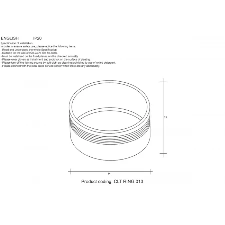 Декоративное кольцо Crystal Lux CLT Ring 013 WH