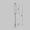 Основание потолочное Maytoni Technical Accessories for tracks Flarity TRA159C-BB1-B