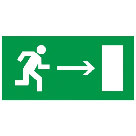 Этикетка самоклеящаяся 100х50мм "Направление к эвакуационному выходу направо" IEK YPC30-105NEV-NAPR
